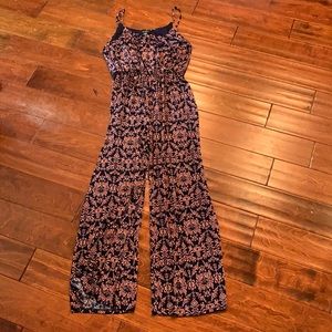 Orange and blue jumpsuit in size large